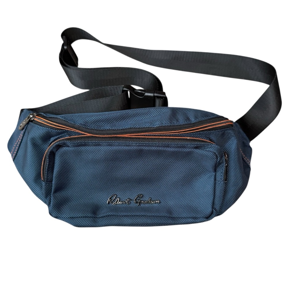 Robert‎ Graham Men’s Packman 2-Pocket Fanny Crossbody Bag Adjustable Blue Golf